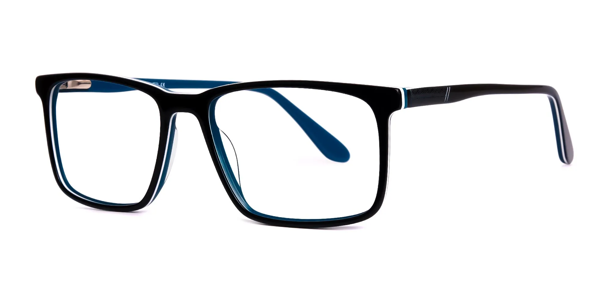 black teal full rim rectangular glasses frames-2