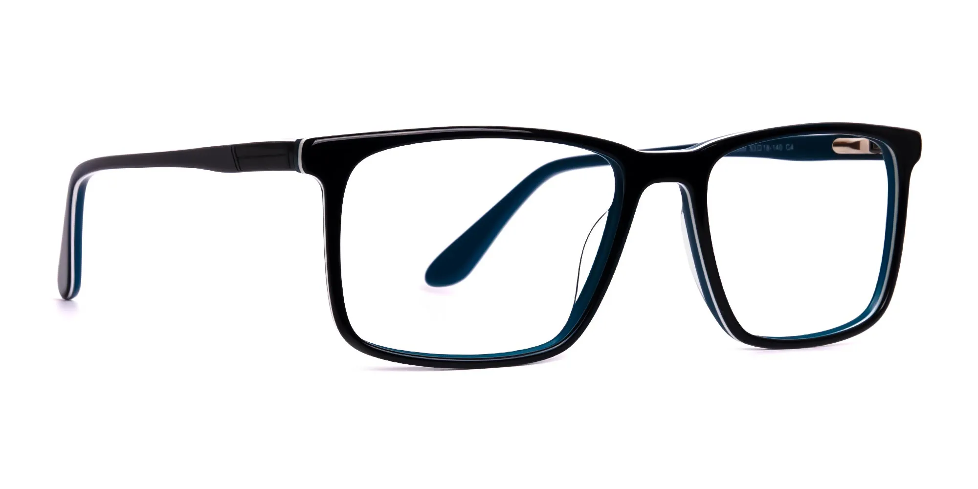 COLNE 4 medium rectangle eyeglasses with spring hinges, 53-18-140 fit