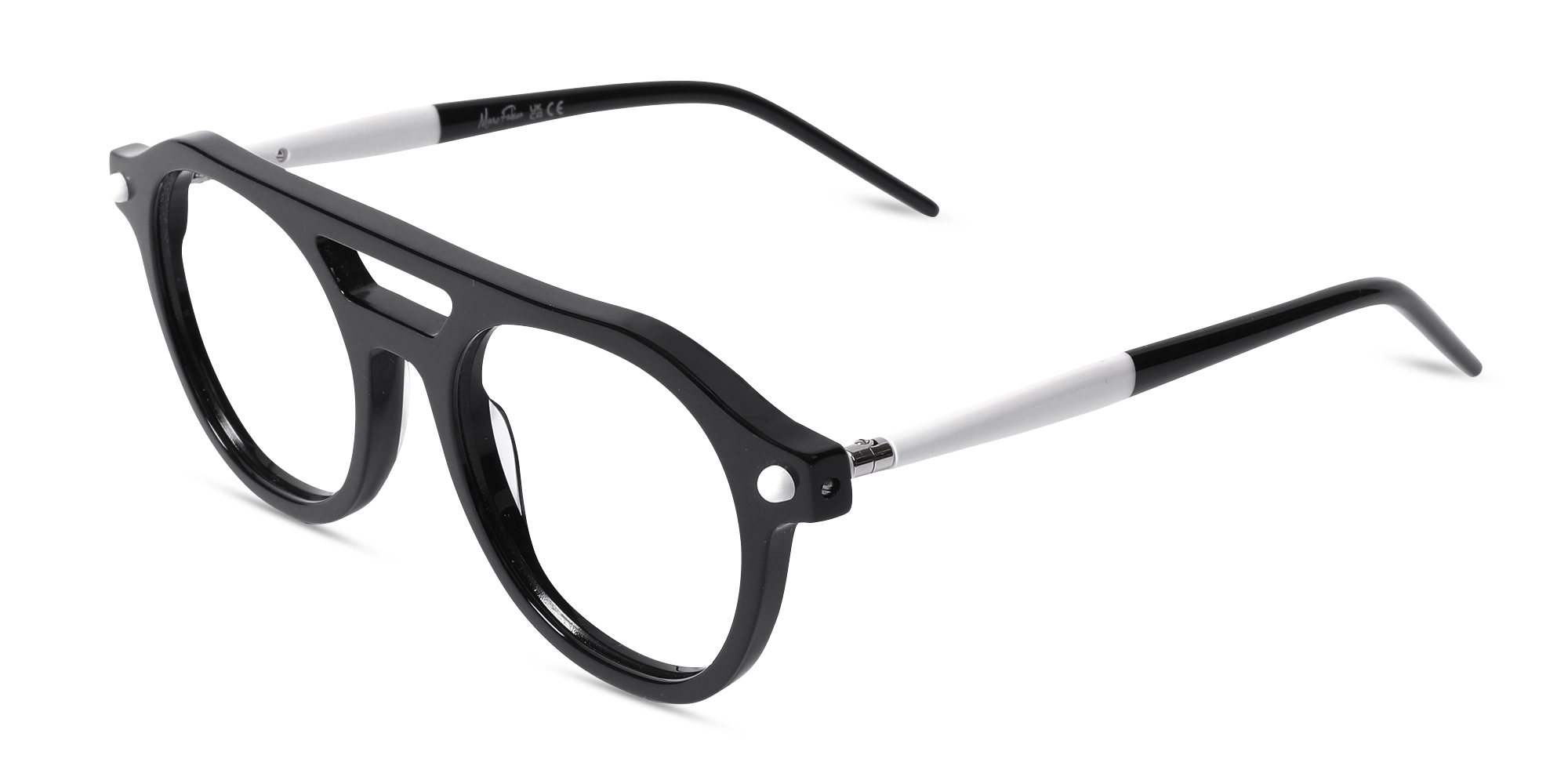 Round Double Bridge Glasses 3