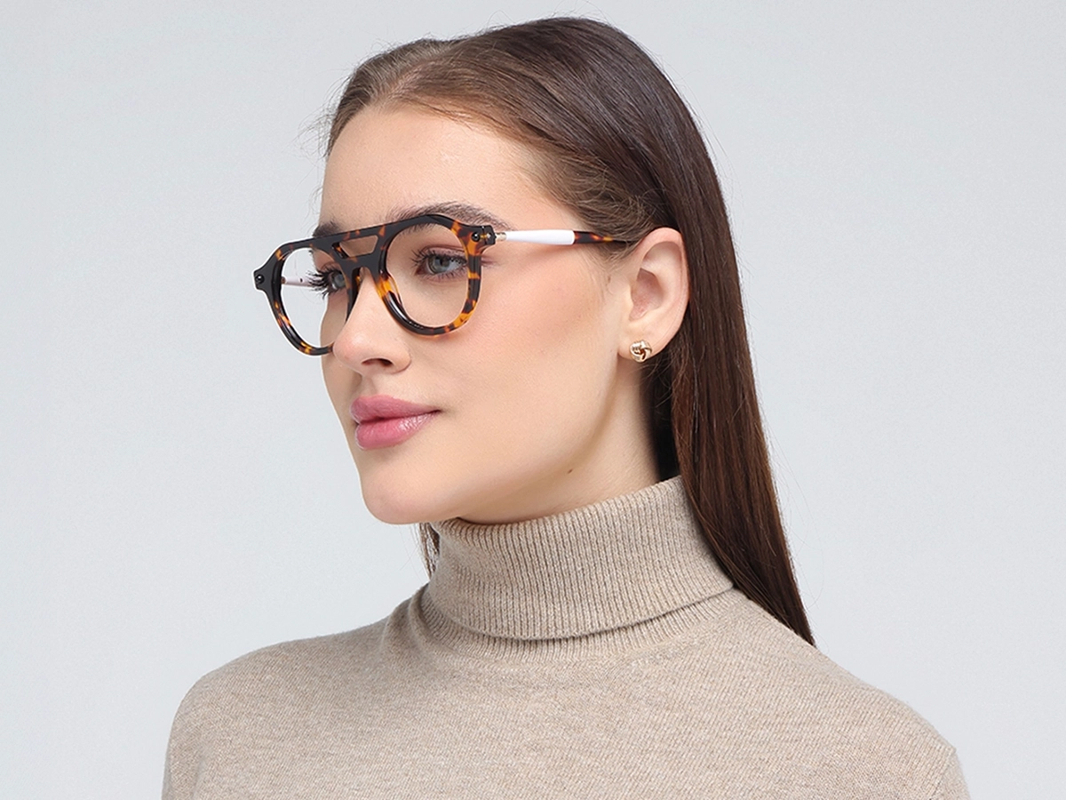 Round Tortoise Shell Reading Glasses 53