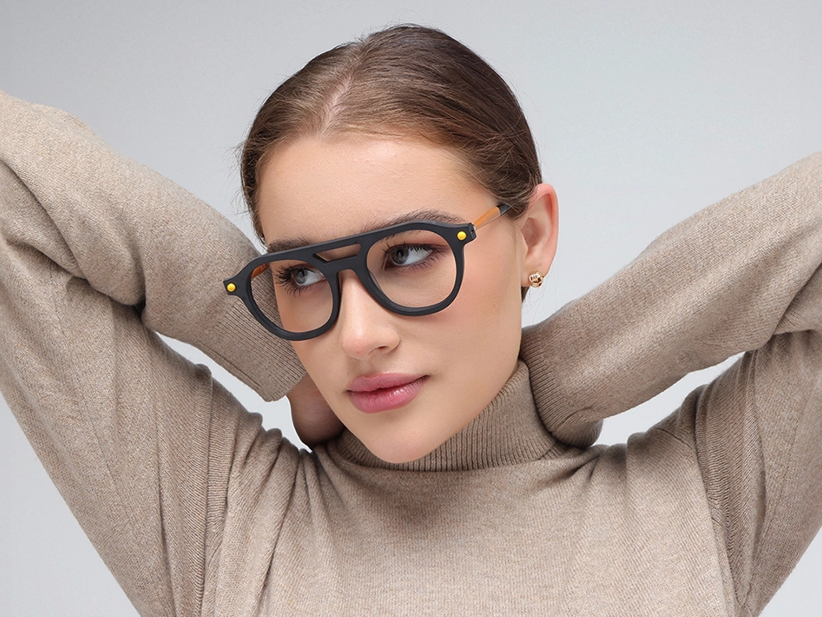 Round Grey Glasses 53