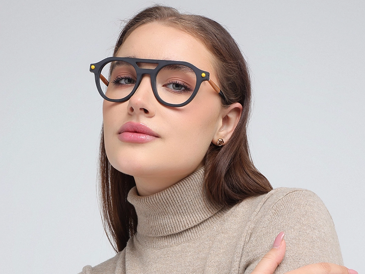 Round Grey Glasses 52