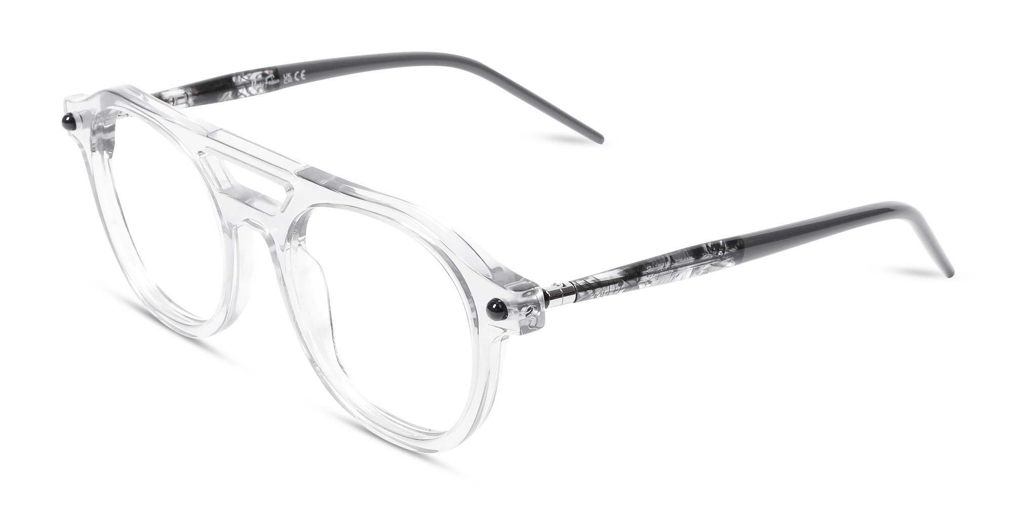 Silver Round Grey Glasses 3