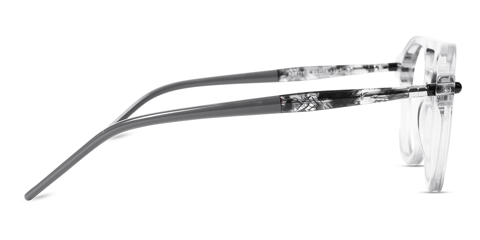 Silver Round Grey Glasses 4