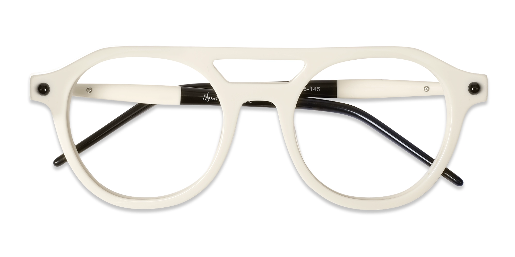 White Circle Glasses 6