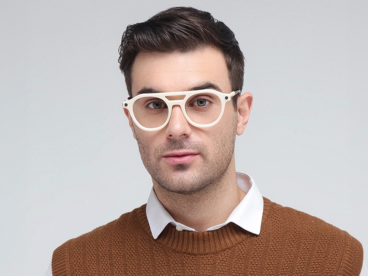 White Circle Glasses41