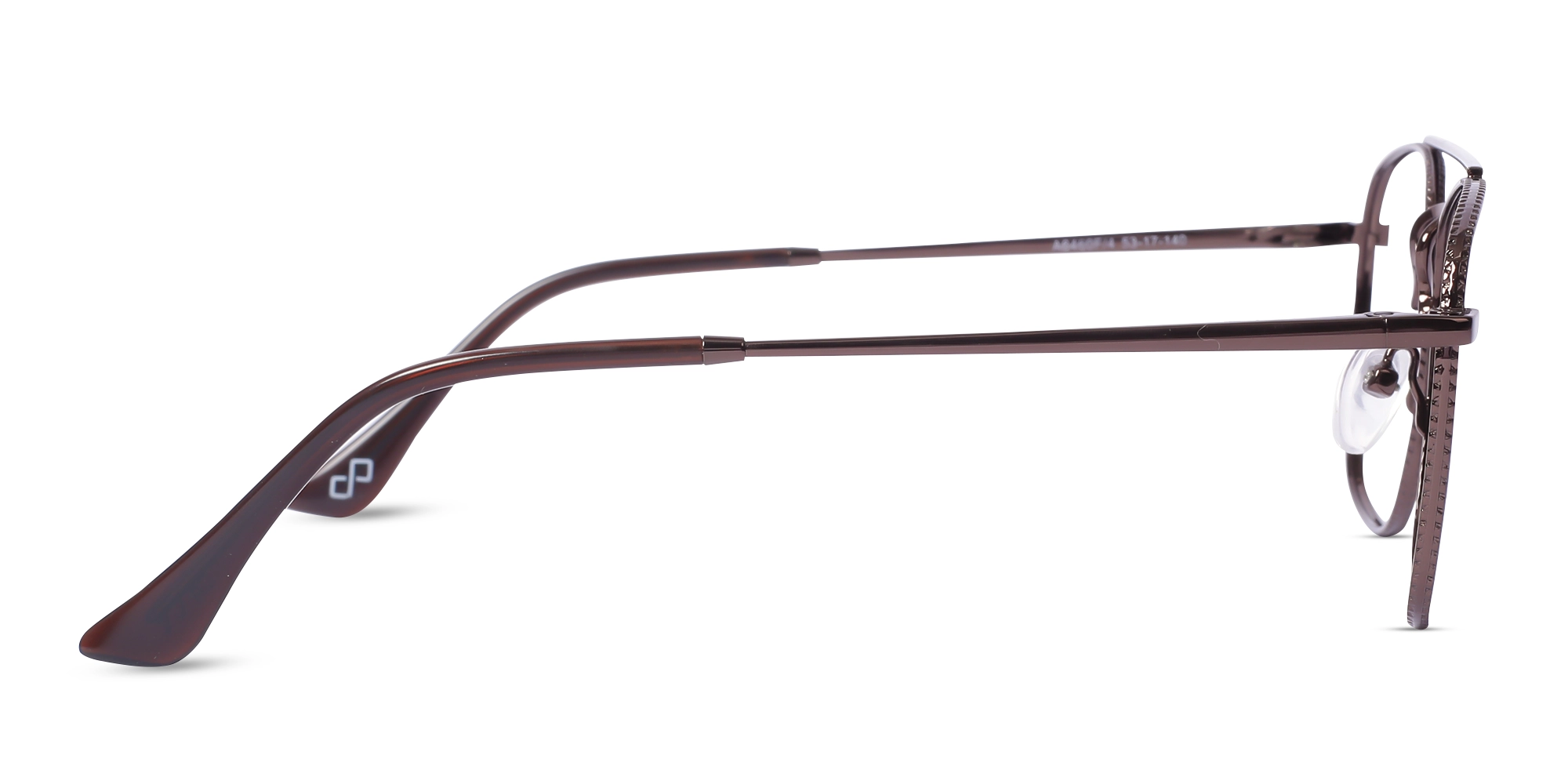 Copper Brown Double Bridge Pilot Eyeglasses 4