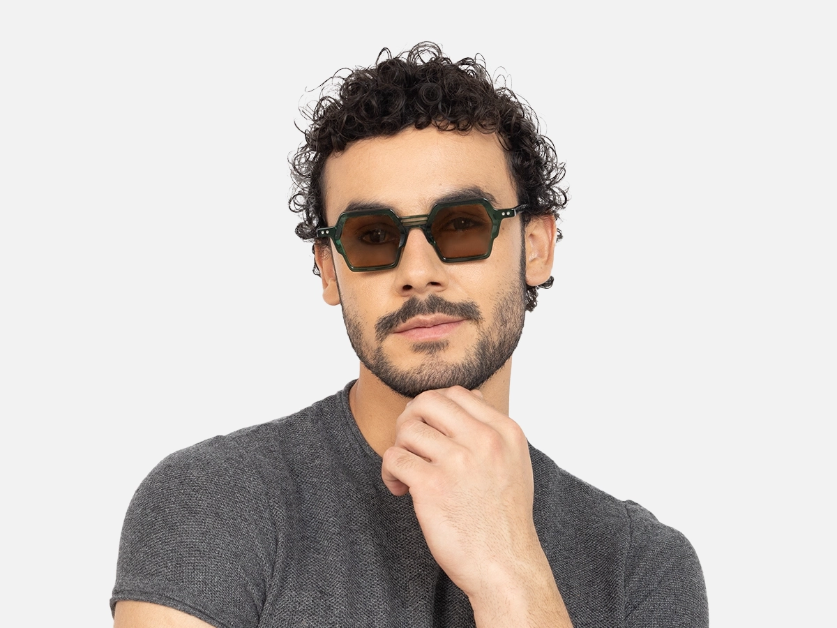 Green Frame Sunglasses-41