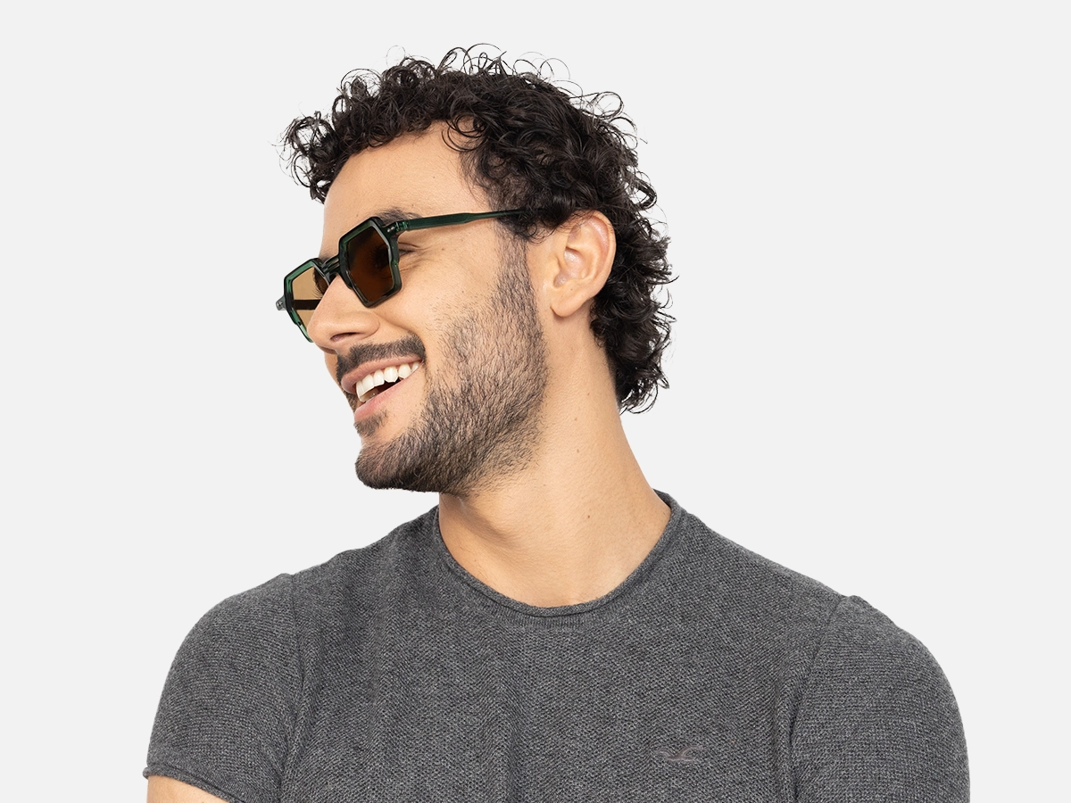 Green Frame Sunglasses-42