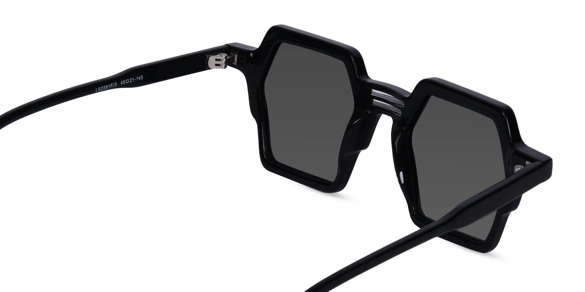 Black Hexagon Sunglasses-5