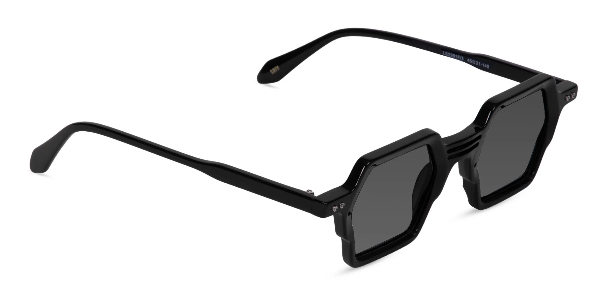 Black Hexagon Sunglasses-2