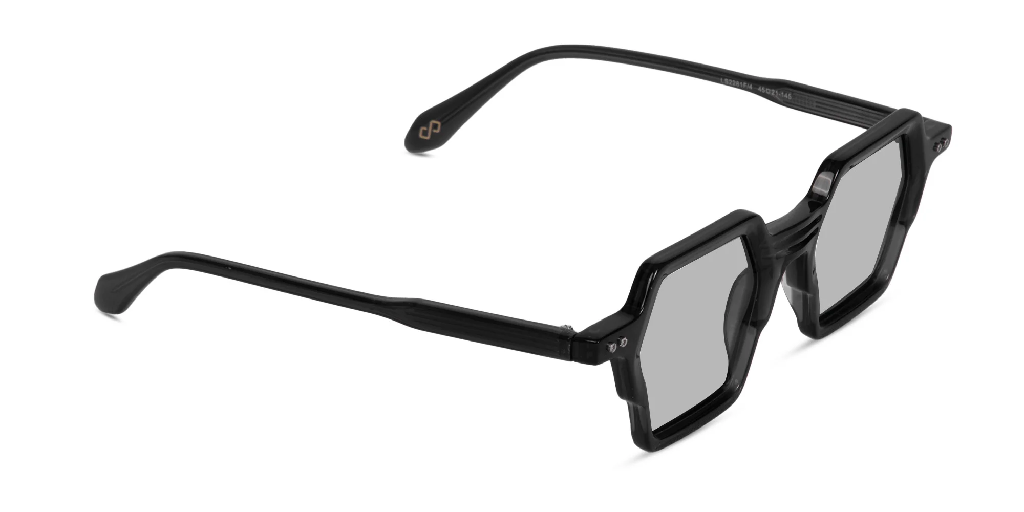 Hexagonal Black Sunglasses-2