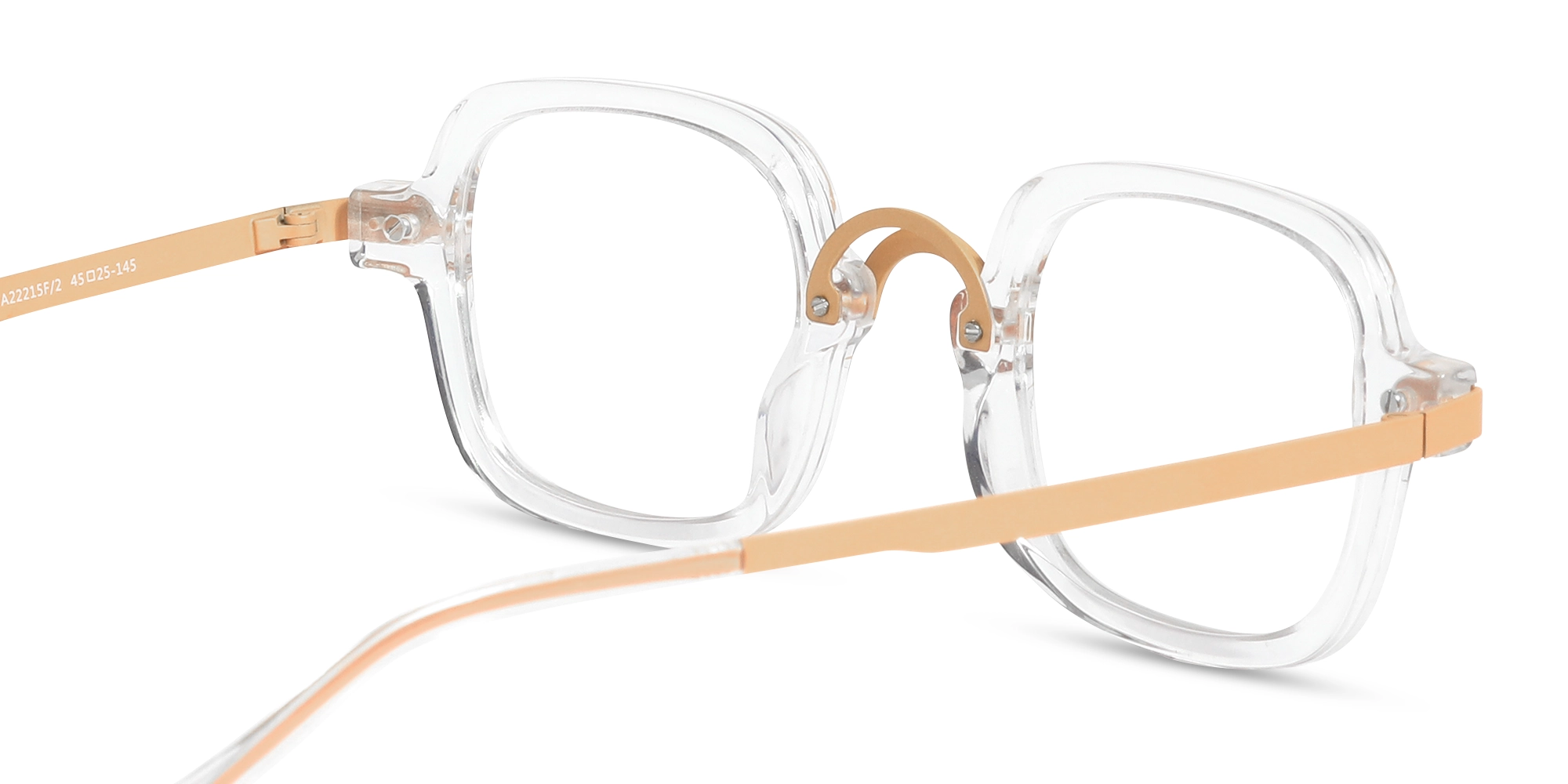 Crystal Clear Mixed Material Glasses Frames 4