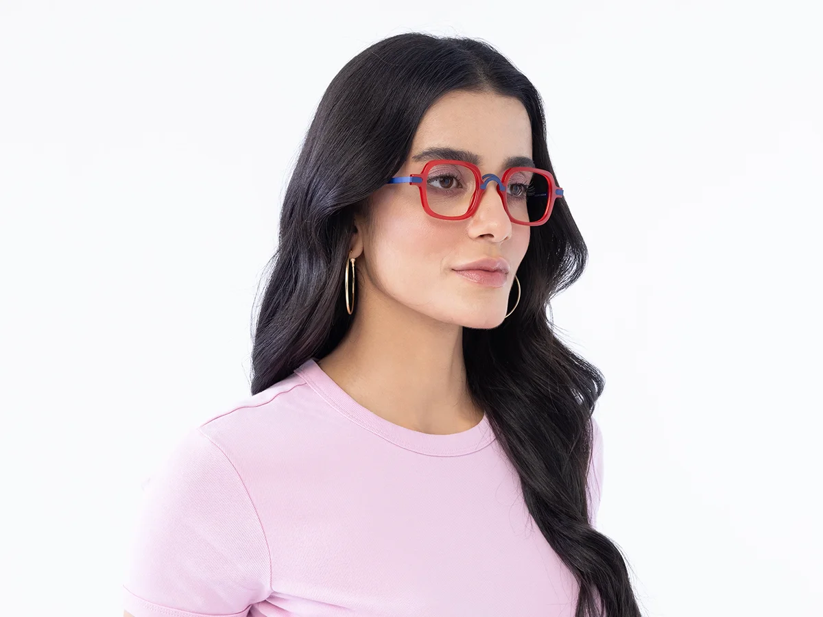 Red Square Eyeglasses 52