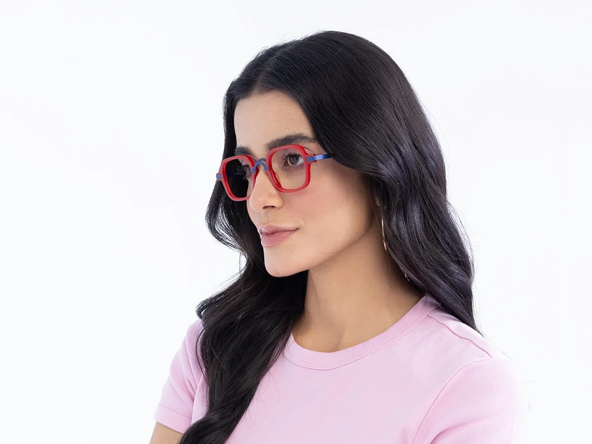 Red Square Eyeglasses 53