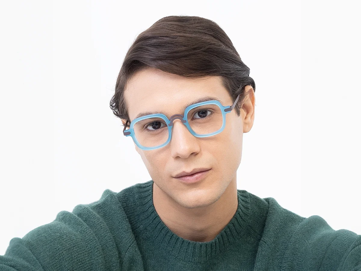Blue Square Glasses Frame41