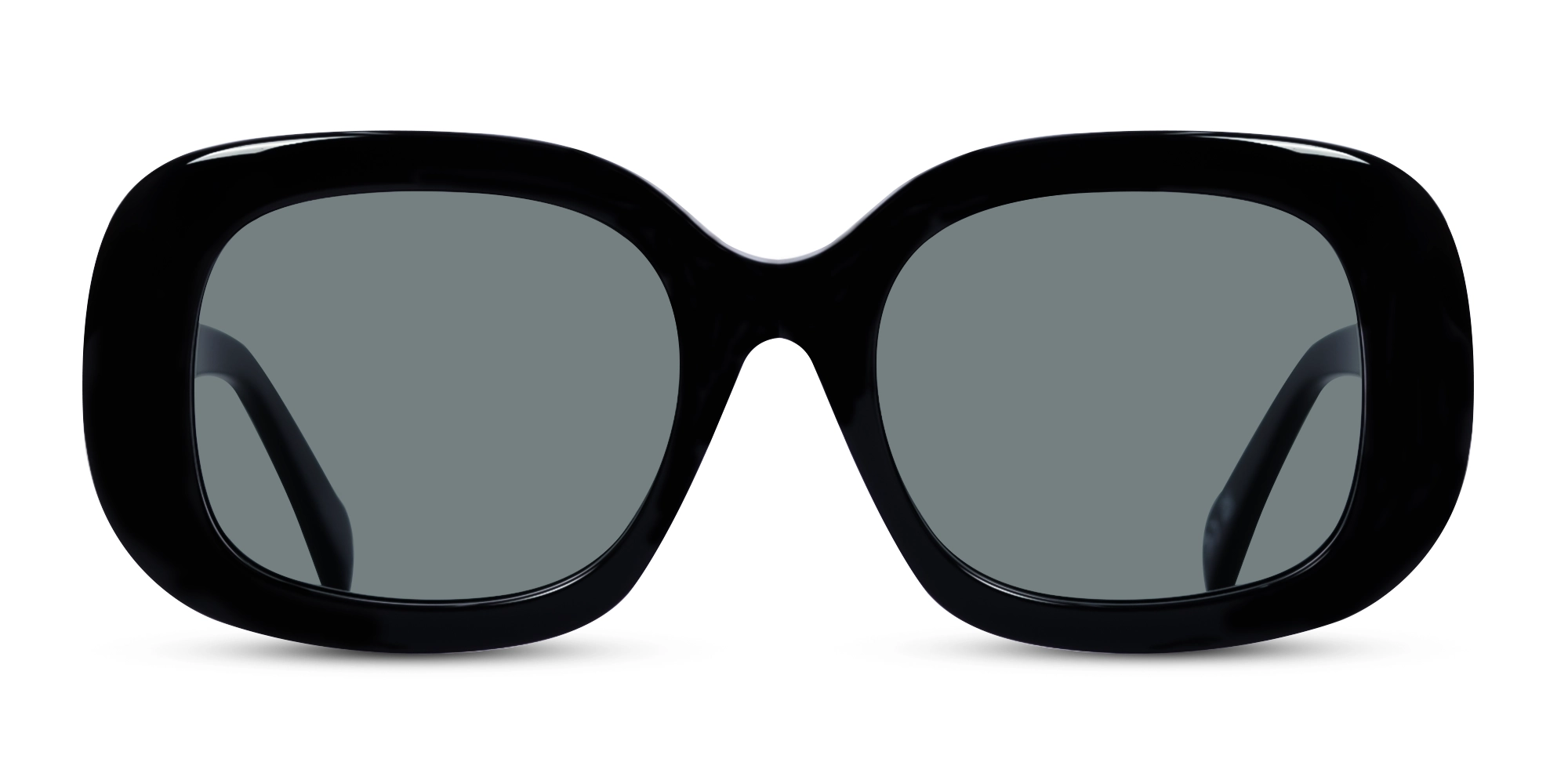 Square Polarised Dark Grey Tint Sunglasses