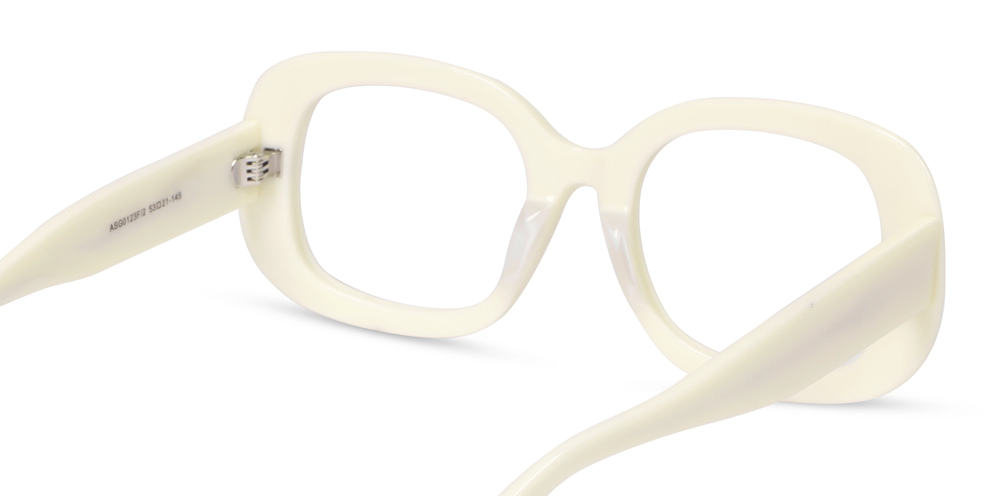 Ivory White Oversized Square Glasses