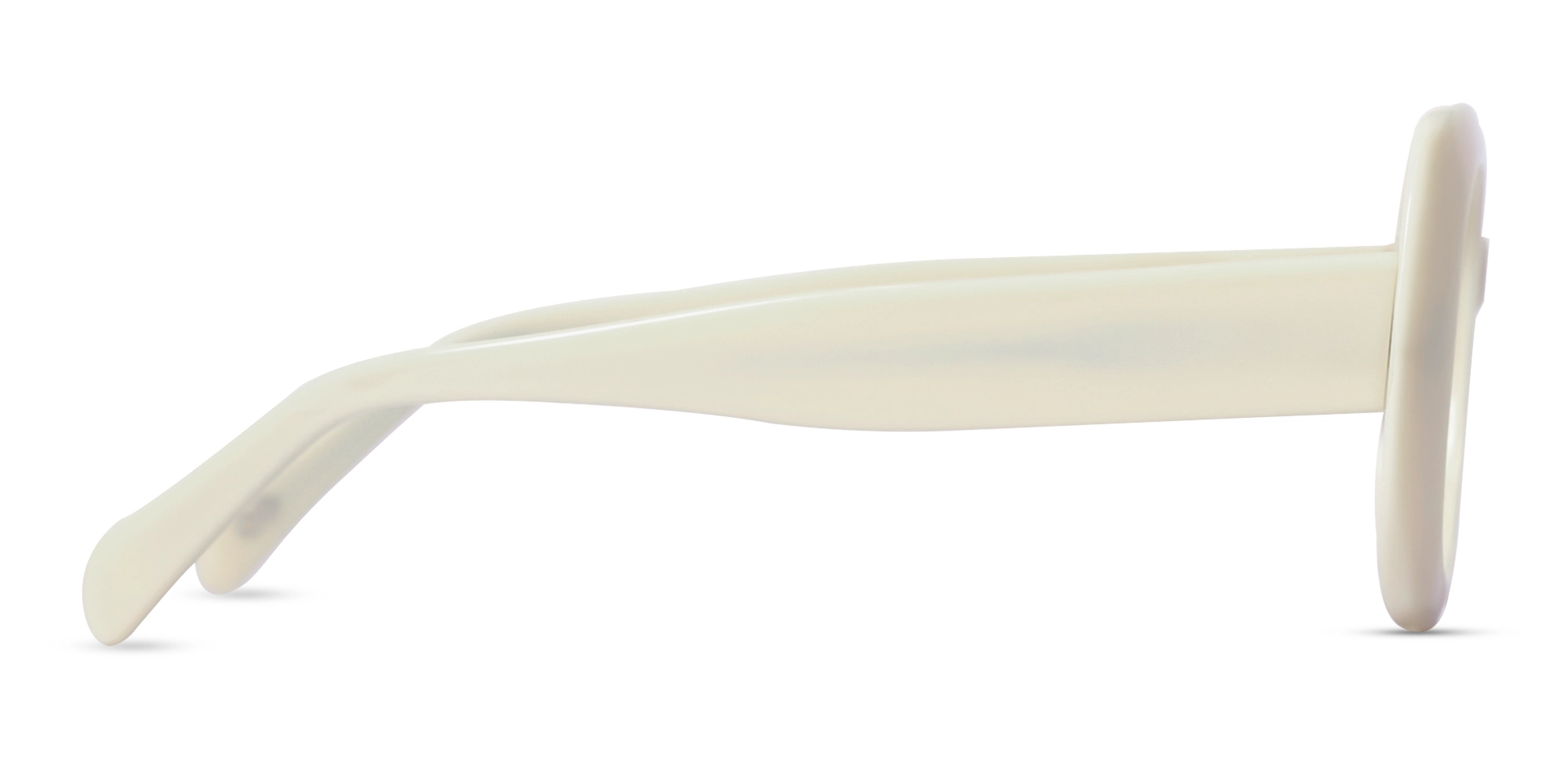 Ivory White Oversized Square Glasses
