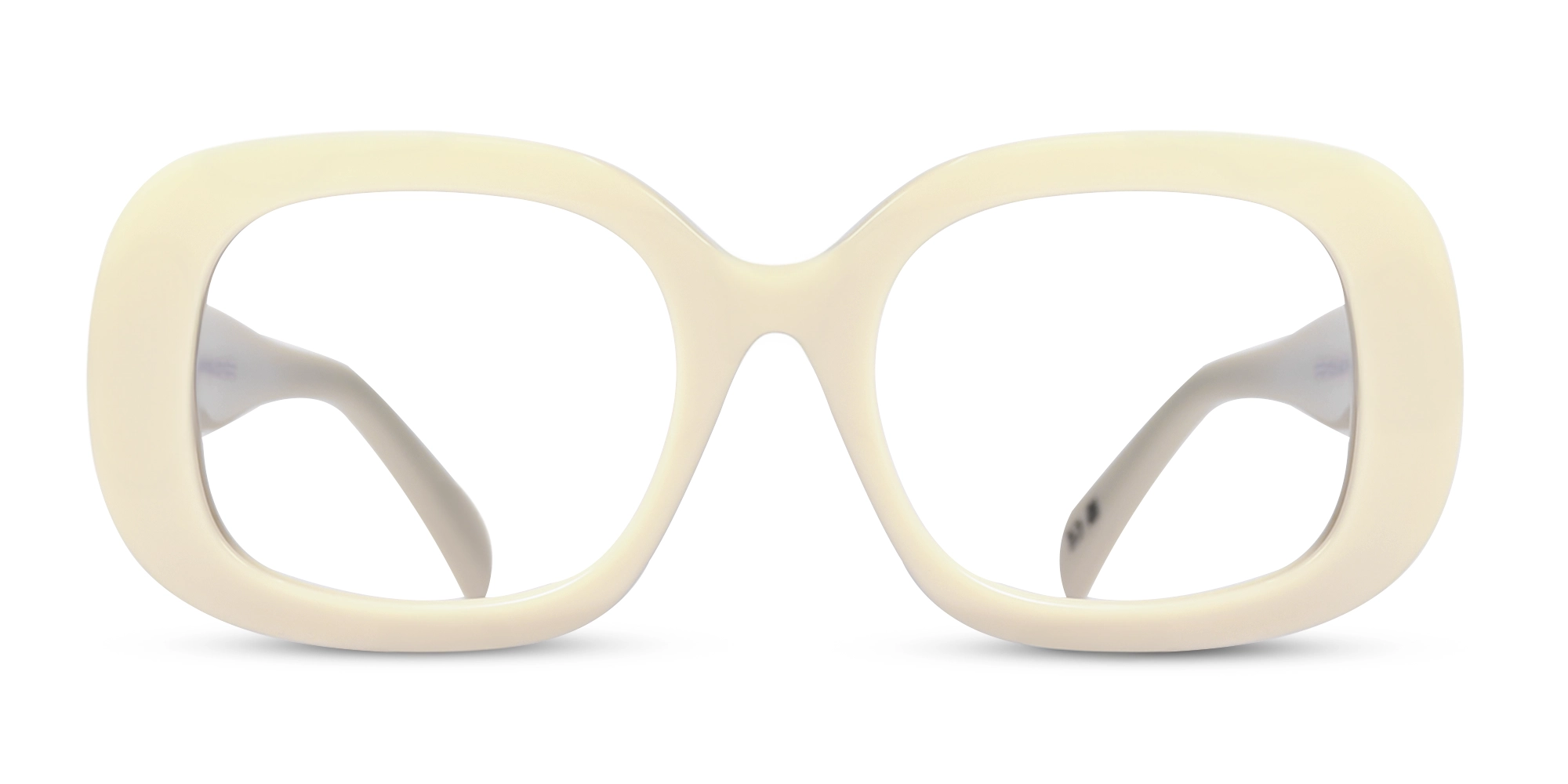 Ivory White Oversized Square Glasses Ivory White Oversized Square Glasses
