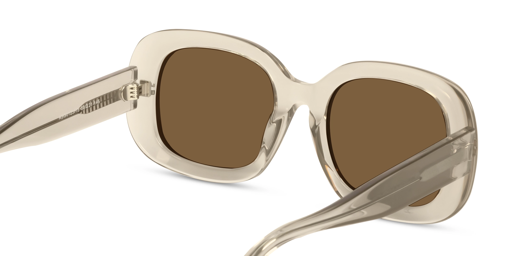 Crsytal Beige Frame With Polarised Dark Brown Tint