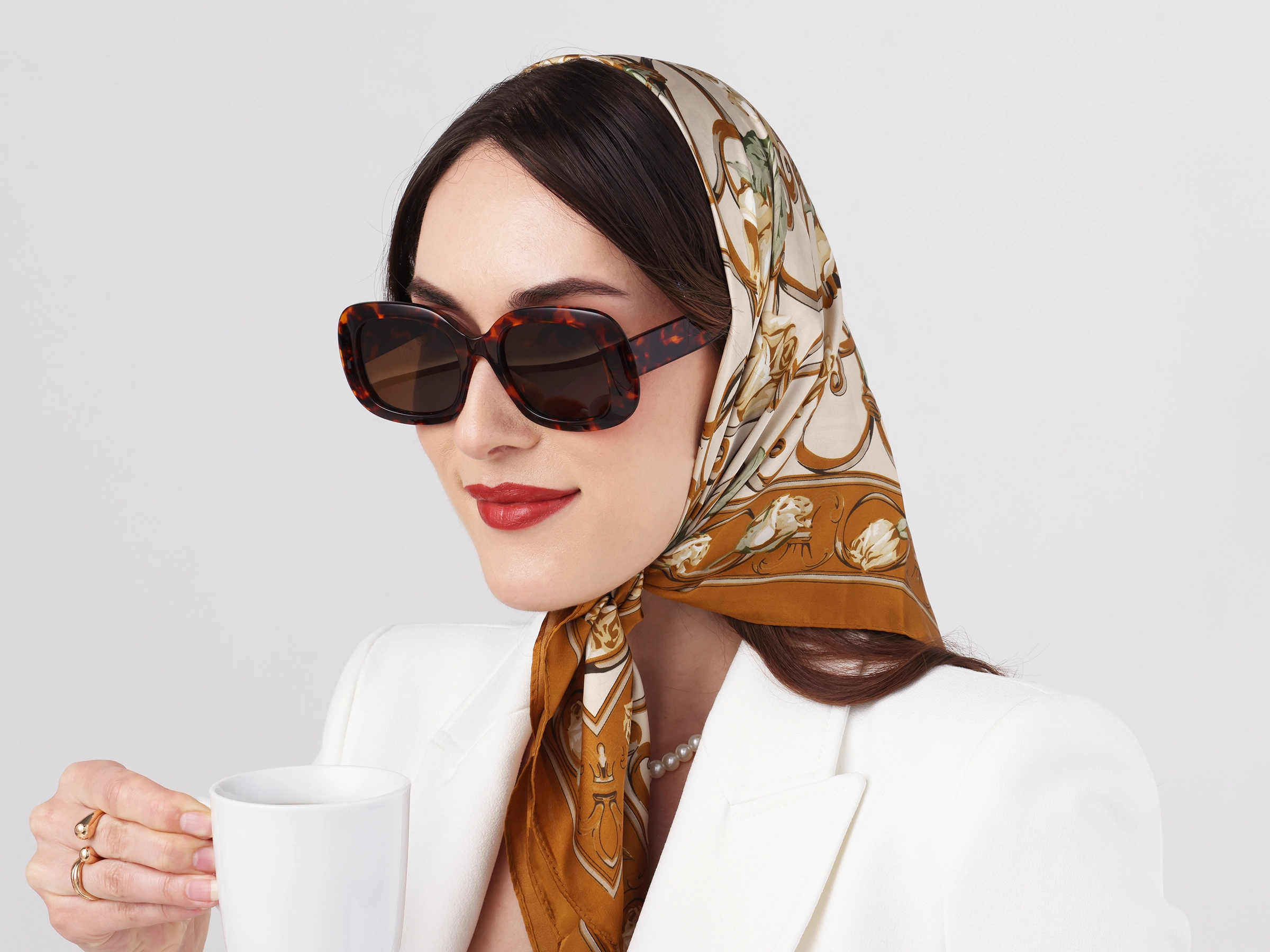 Tortoise Square Polarised Sunglasses