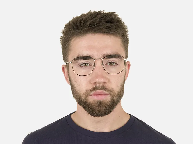 Geometric Black & Silver Spectacles - 3