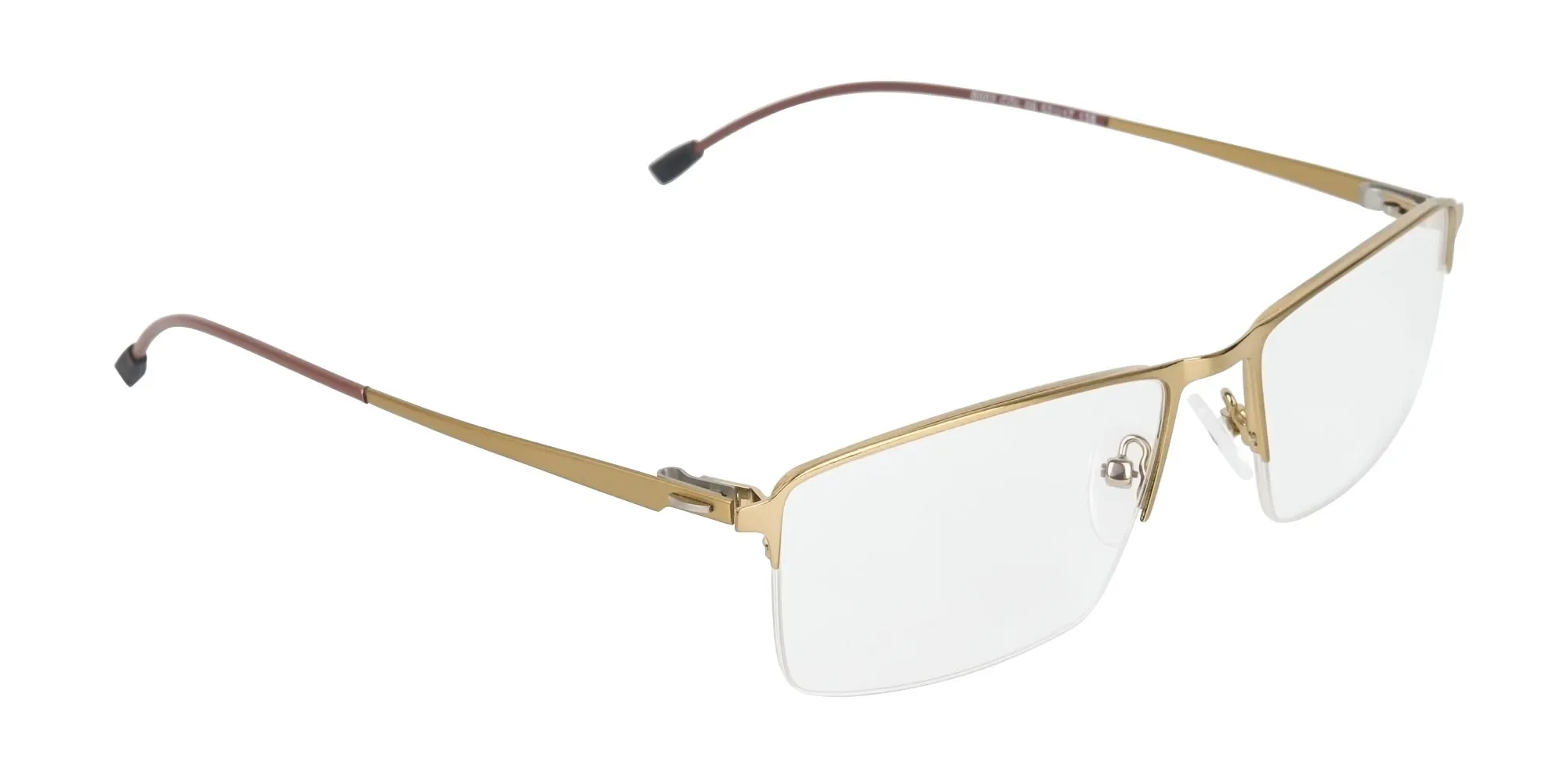 Gold Semi-Rim Glasses with Spring Hinges-2
