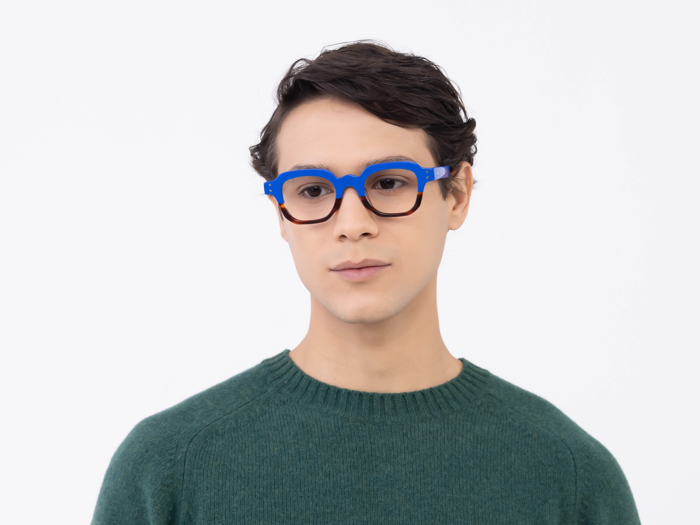 Blue & Dark Tortoise Glasses
