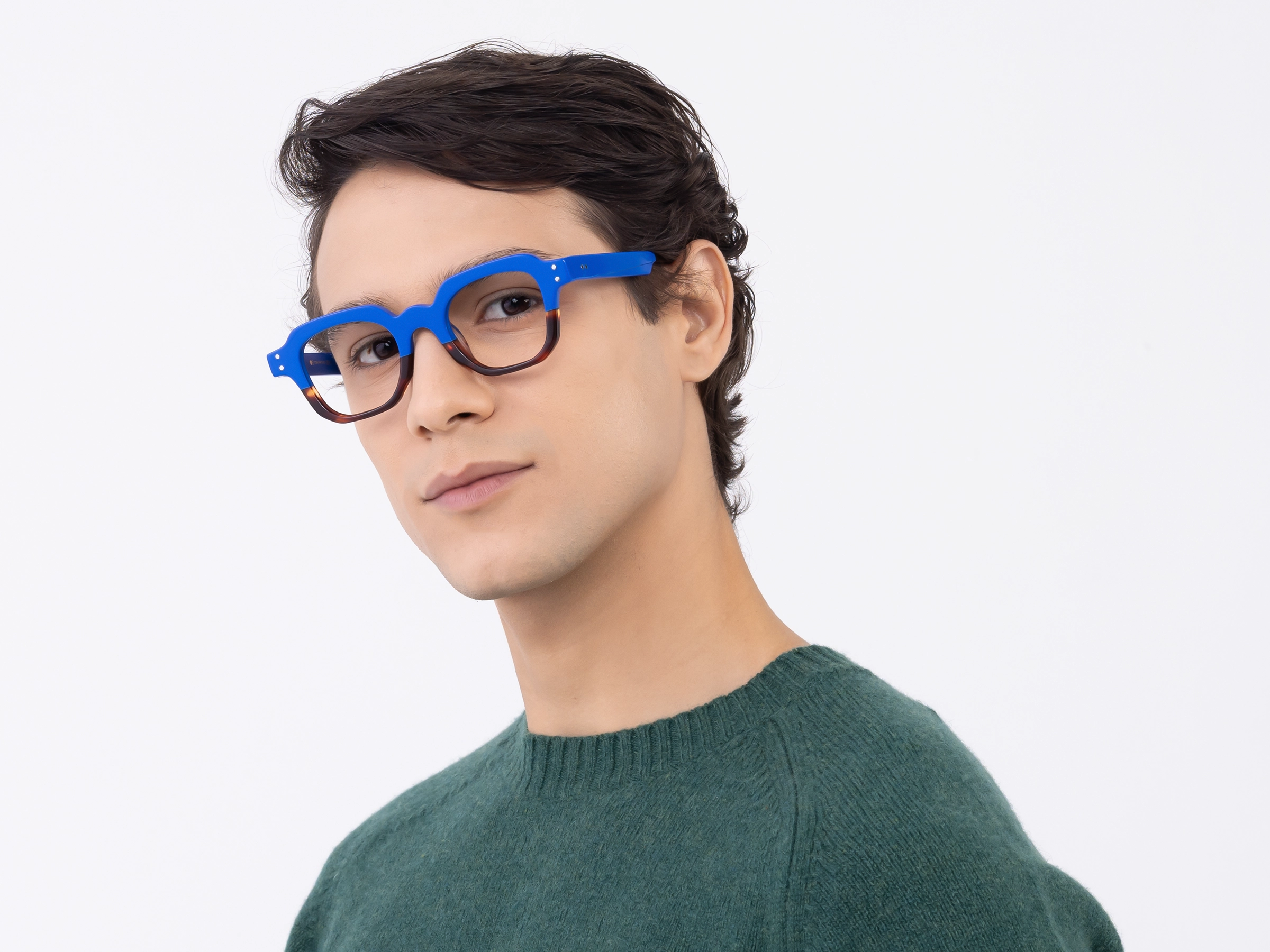 Blue & Dark Tortoise Glasses