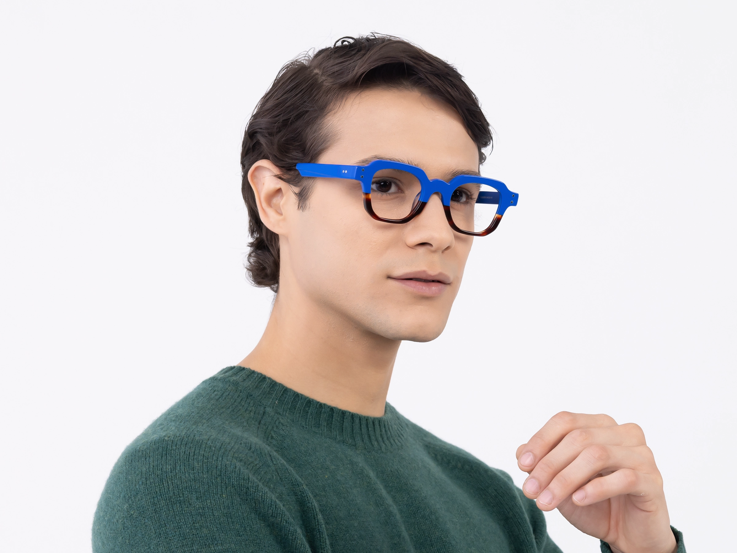 Blue & Dark Tortoise Glasses