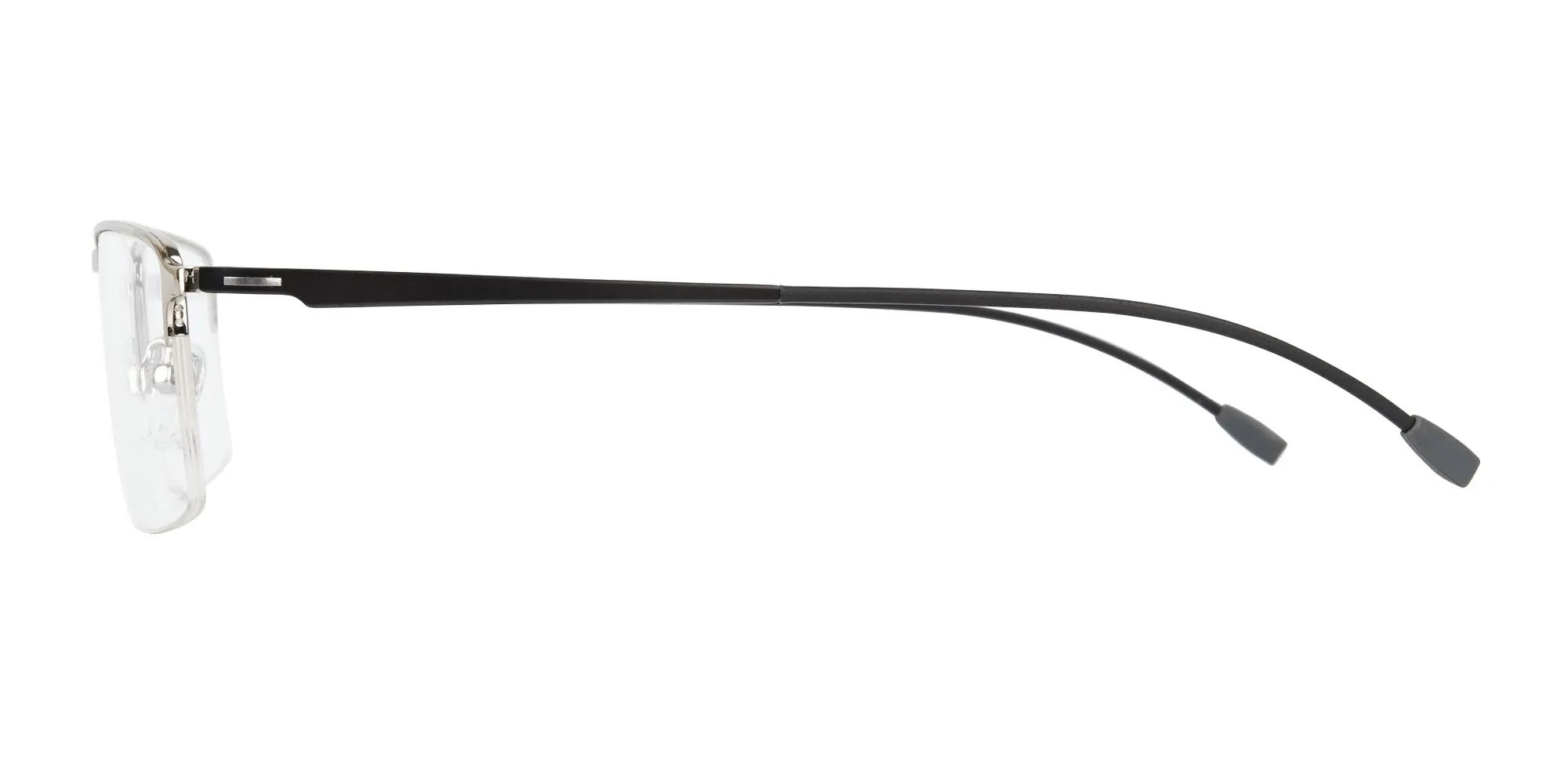 Silver Semi-Rim Rectangle Glasses-02