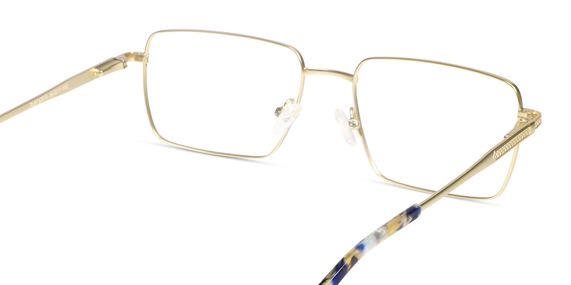 Black And Gold Rectangular Glasses