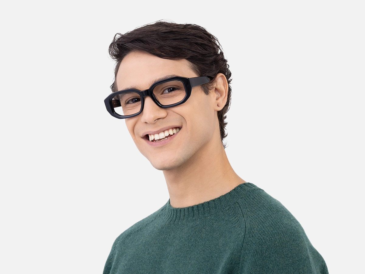Black Rectangle Glasses-42