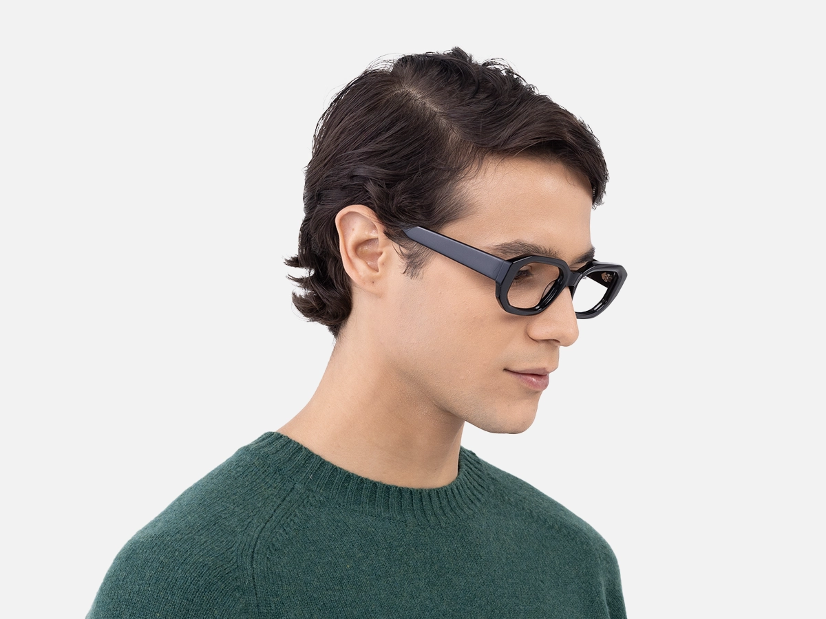 Black Rectangle Glasses-43