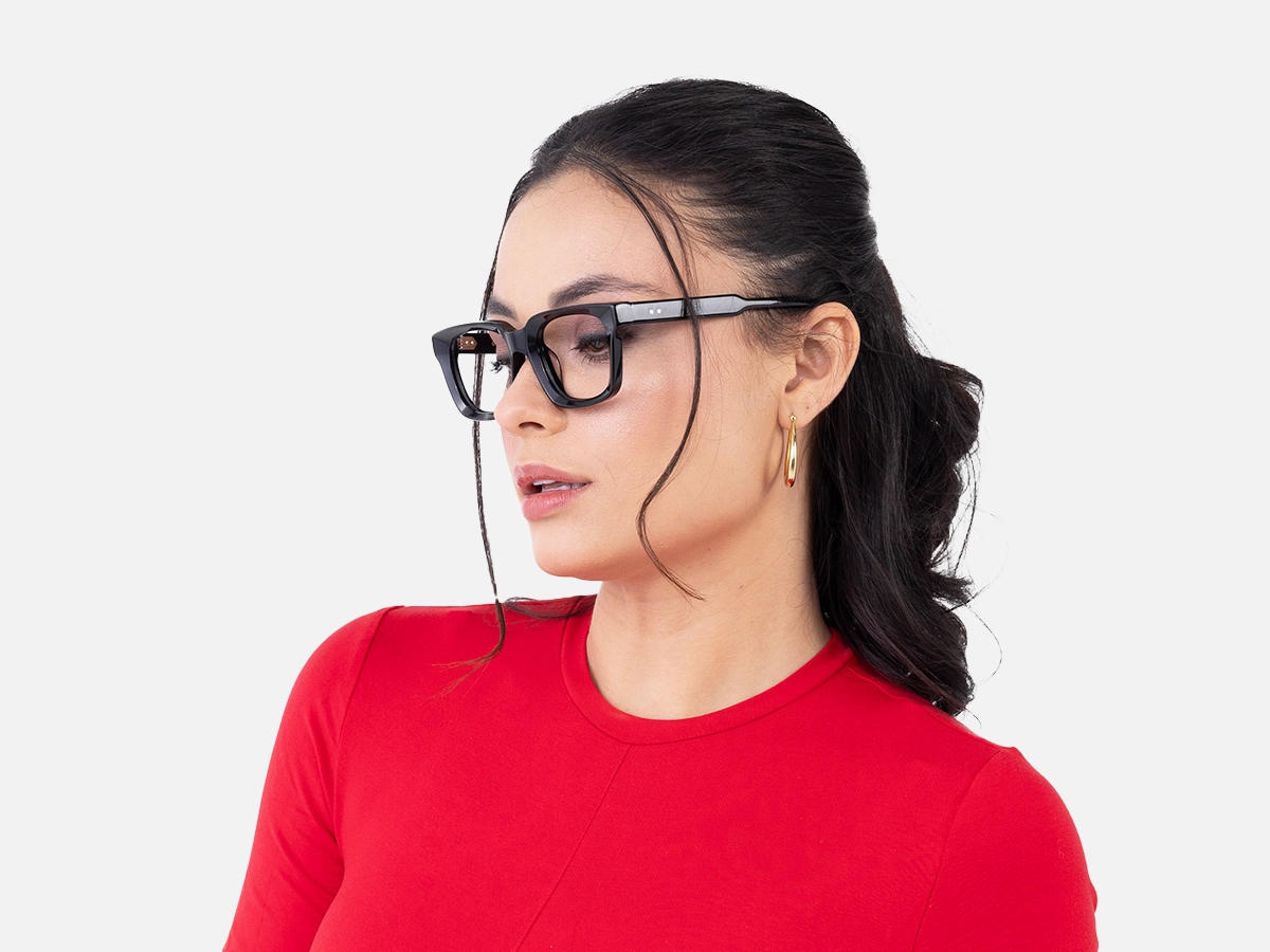 Chunky Black Glasses-53