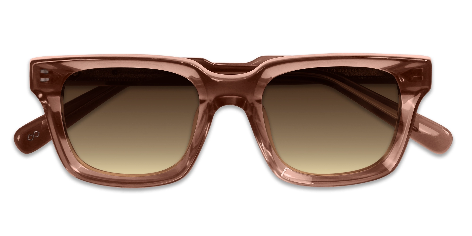 Crystal Cocoa Brown Square Sunglasses-6