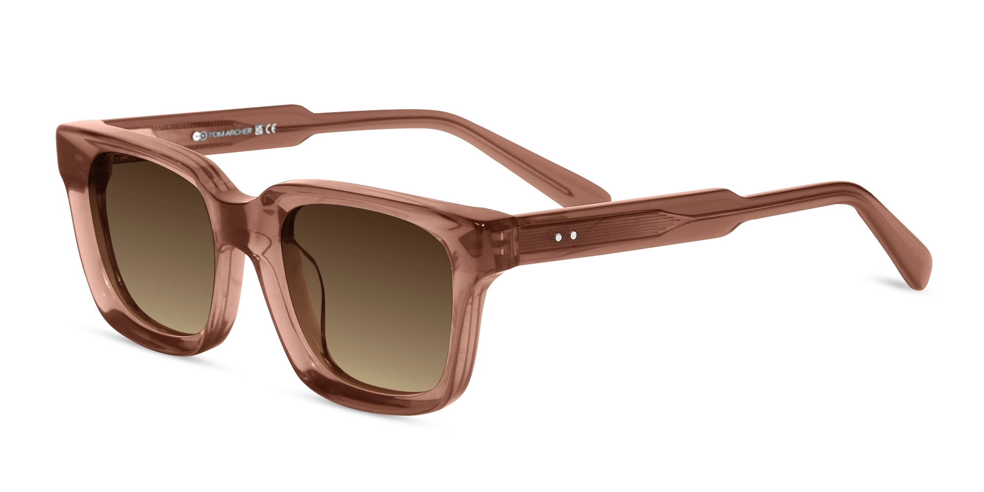 Crystal Cocoa Brown Square Sunglasses-3