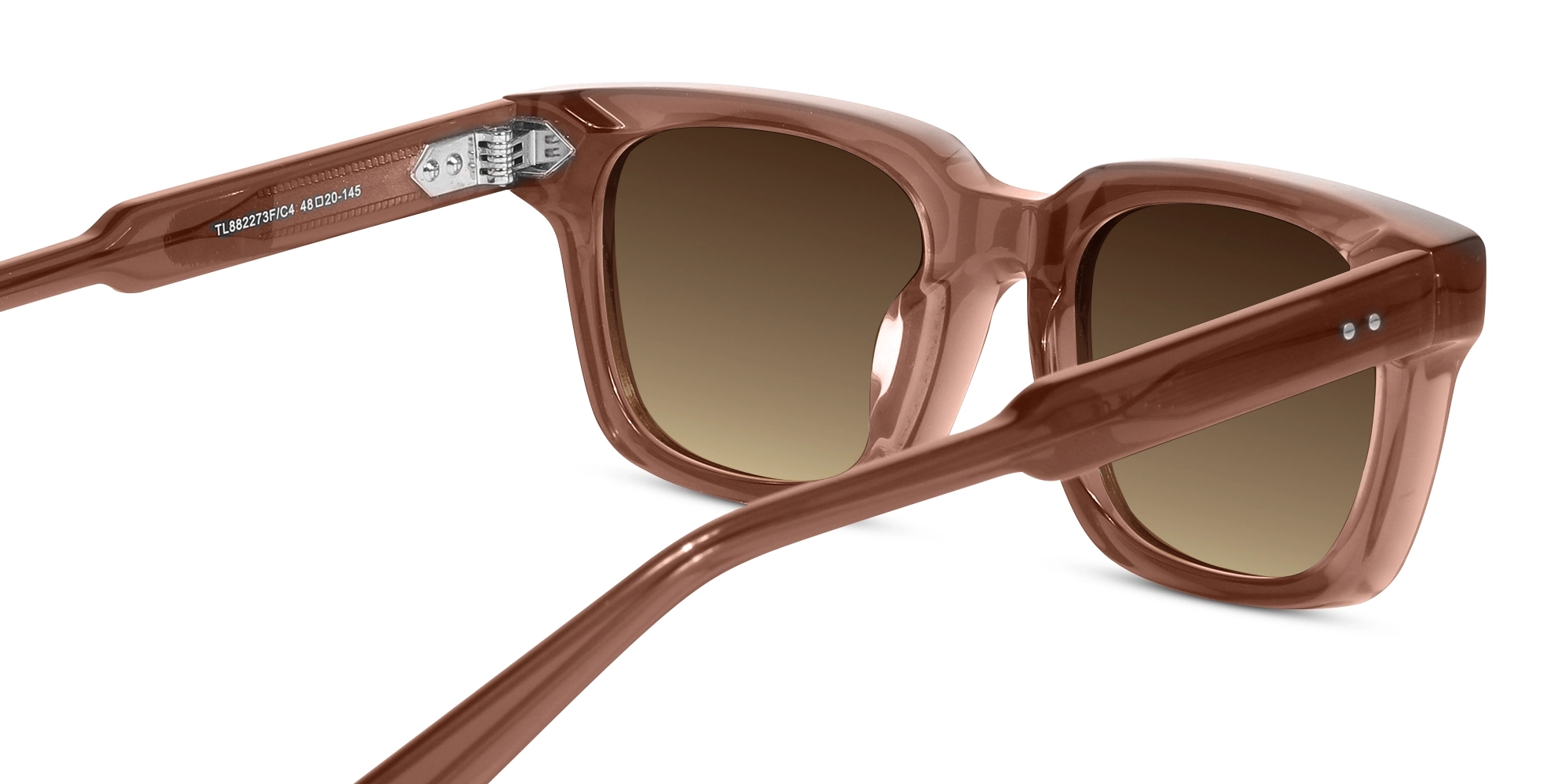 Crystal Cocoa Brown Square Sunglasses-5