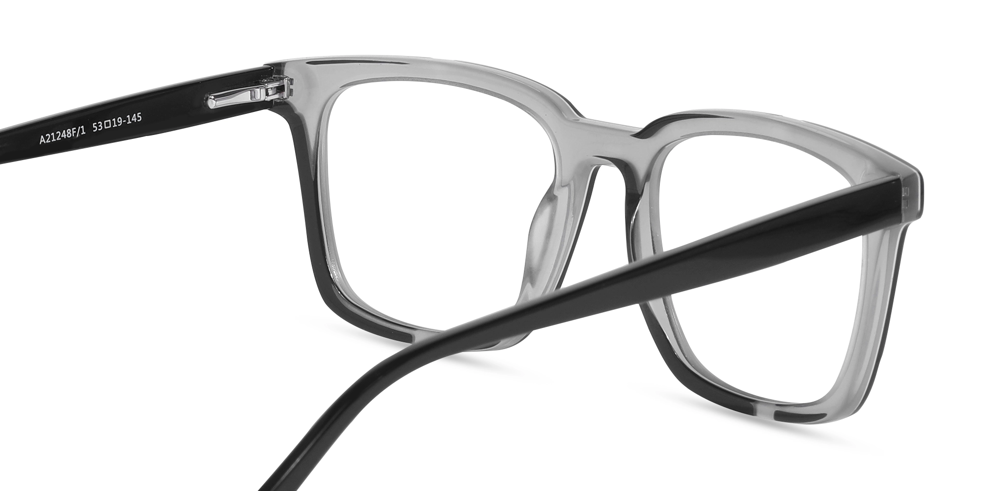 Grey & Black Acetate Reading Glasses-5