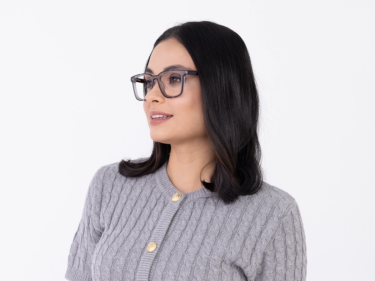 Grey & Black Acetate Reading Glasses-52