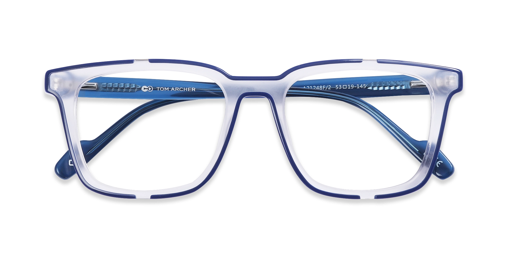 White And Blue Square Glasses-6