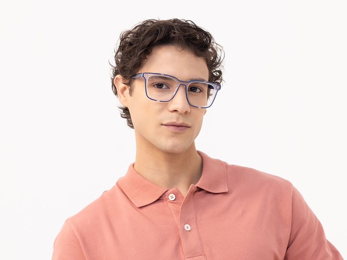 White And Blue Square Glasses-41
