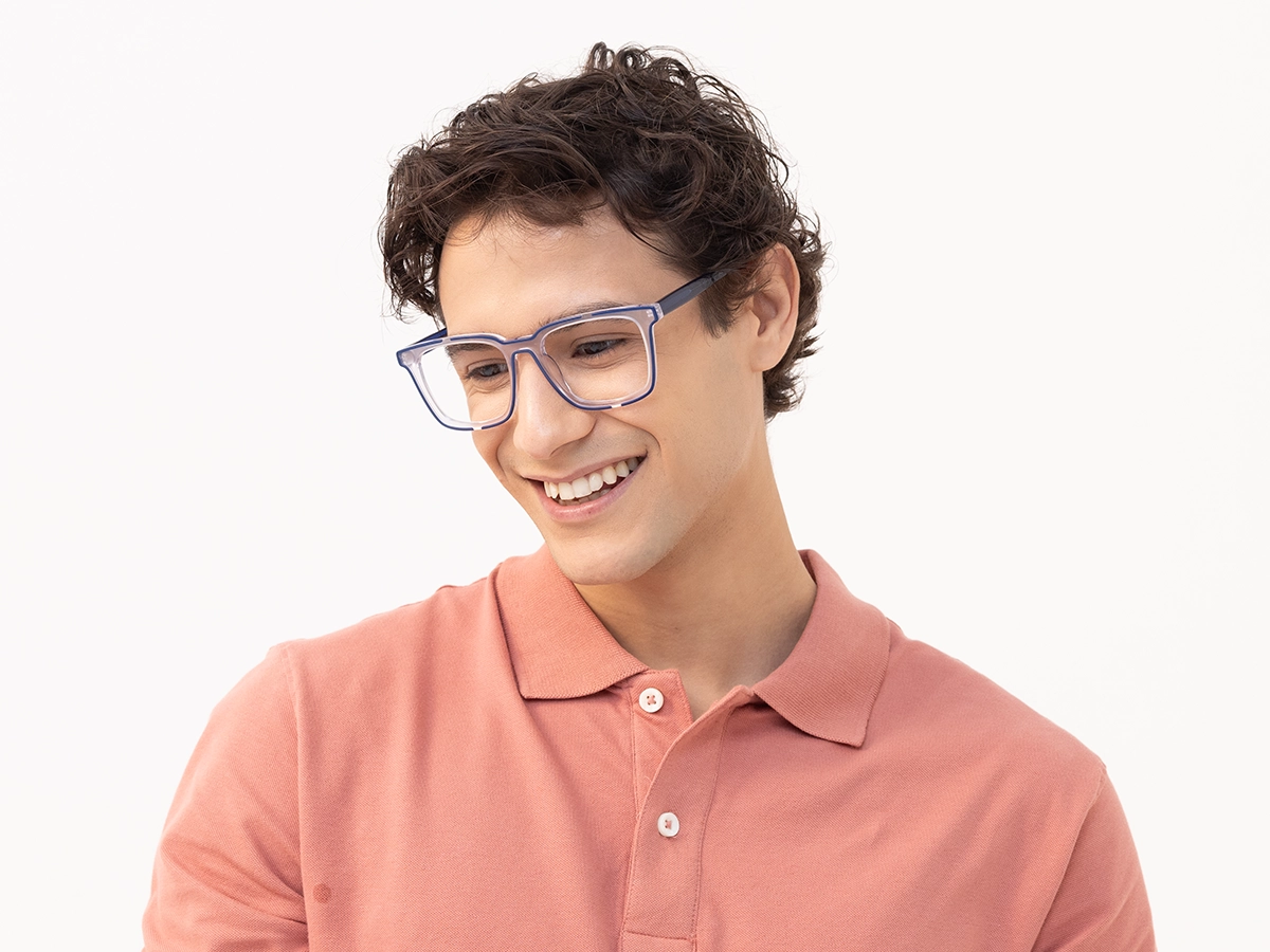 White And Blue Square Glasses-42