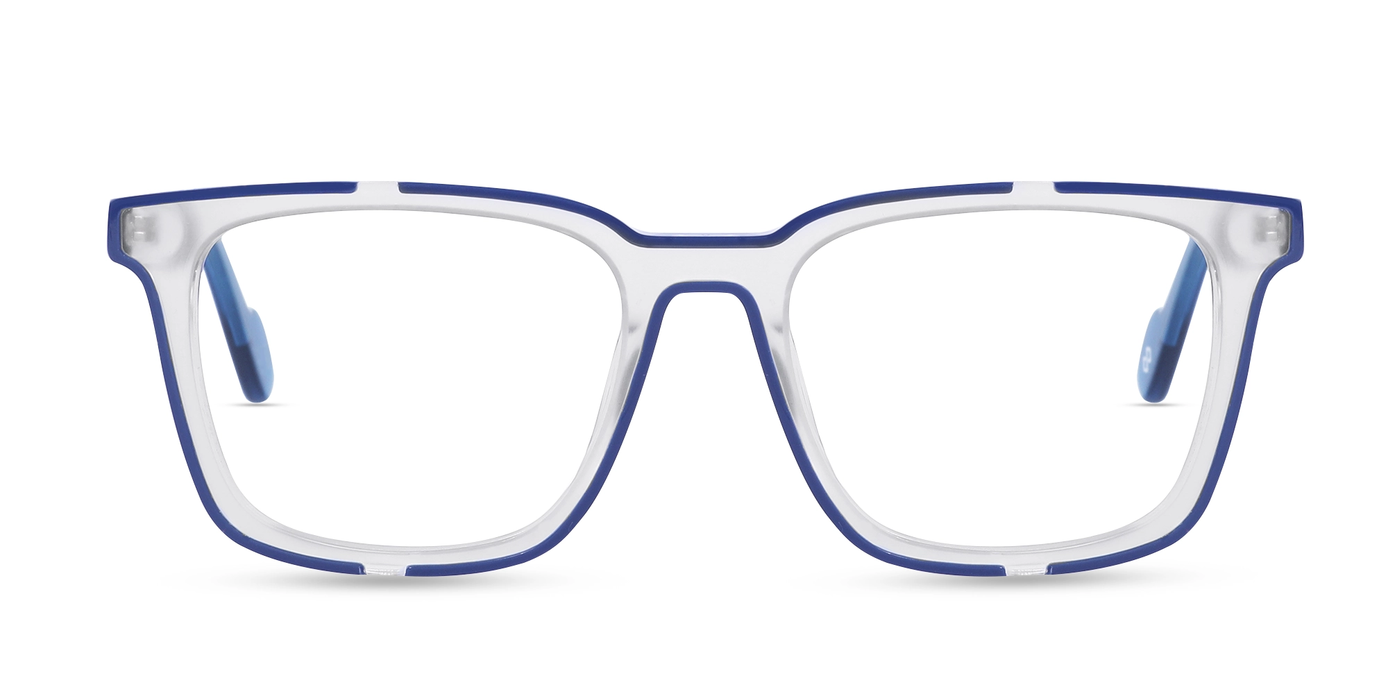 White And Blue Square Glasses-1