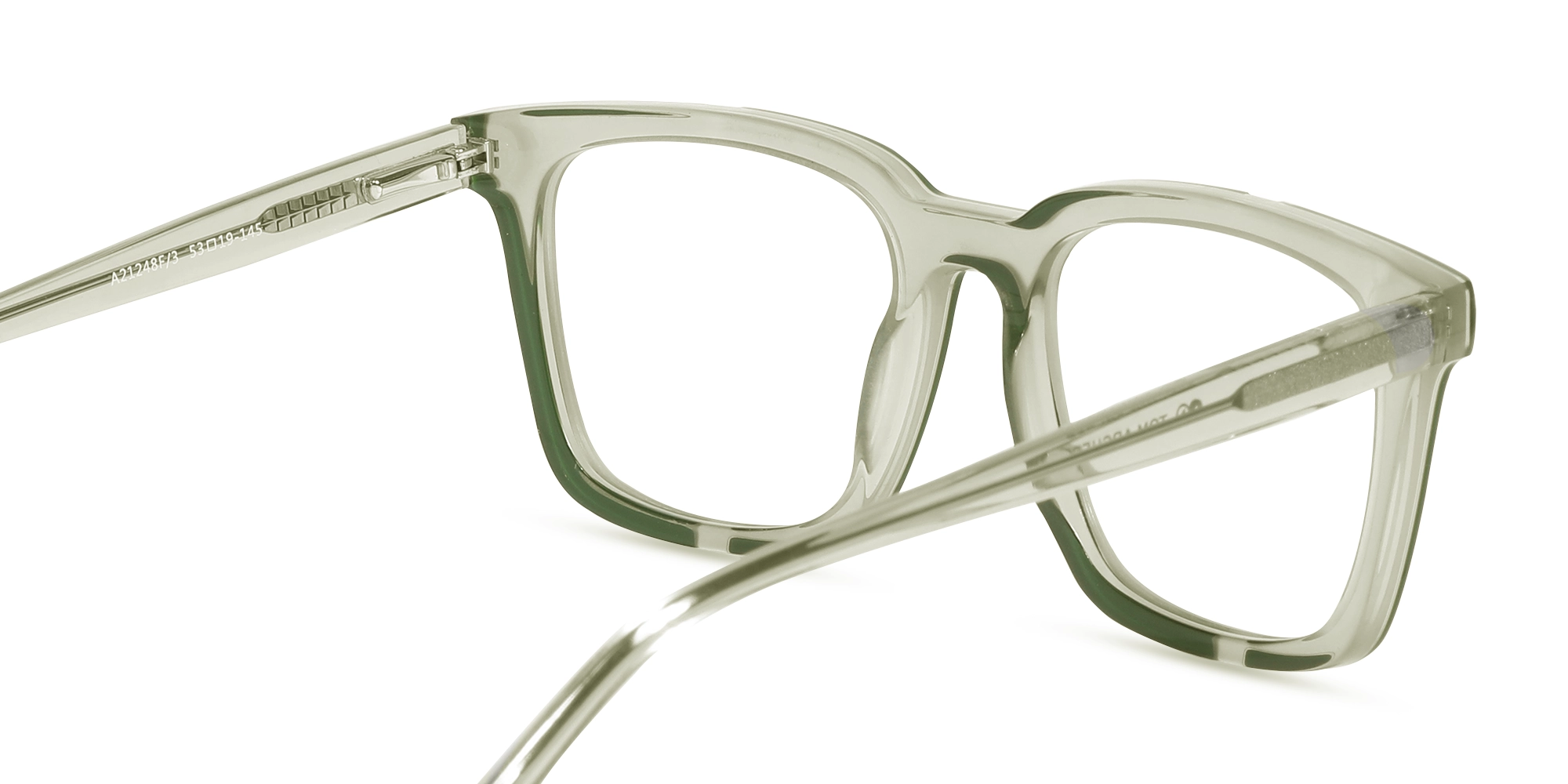 Gold And Green Square Glasses-5