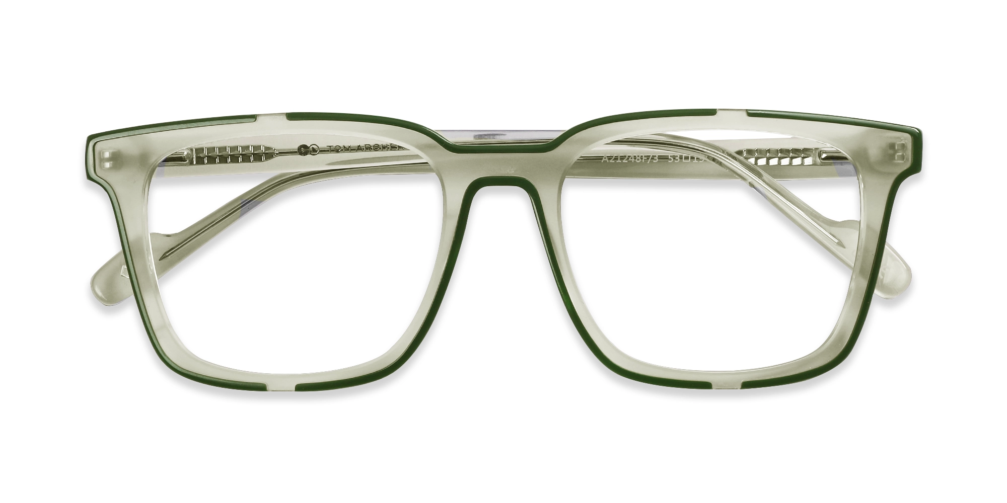 Gold And Green Square Glasses-6