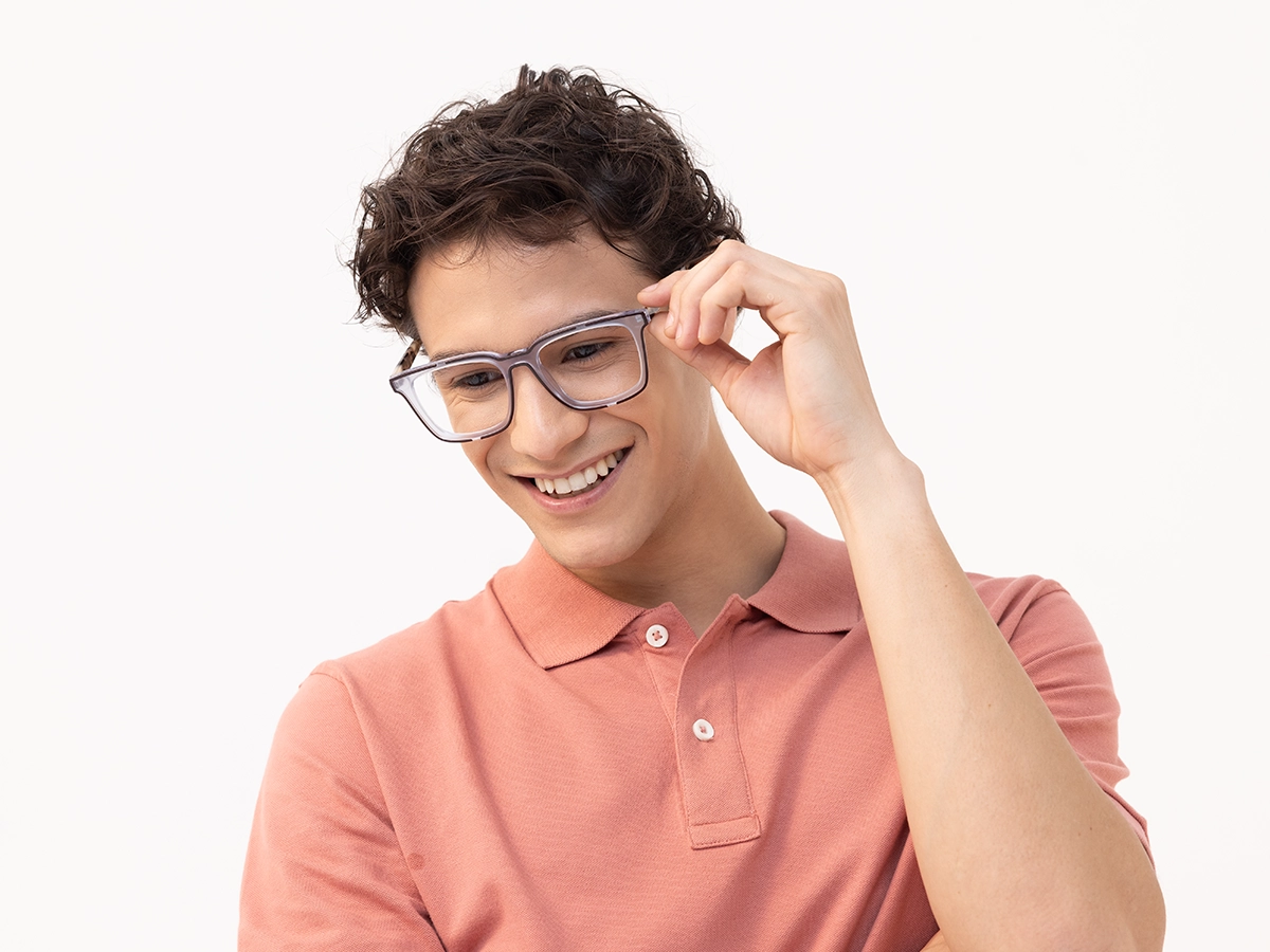 Grey And Brown Acetate Square Eyeglasses-43