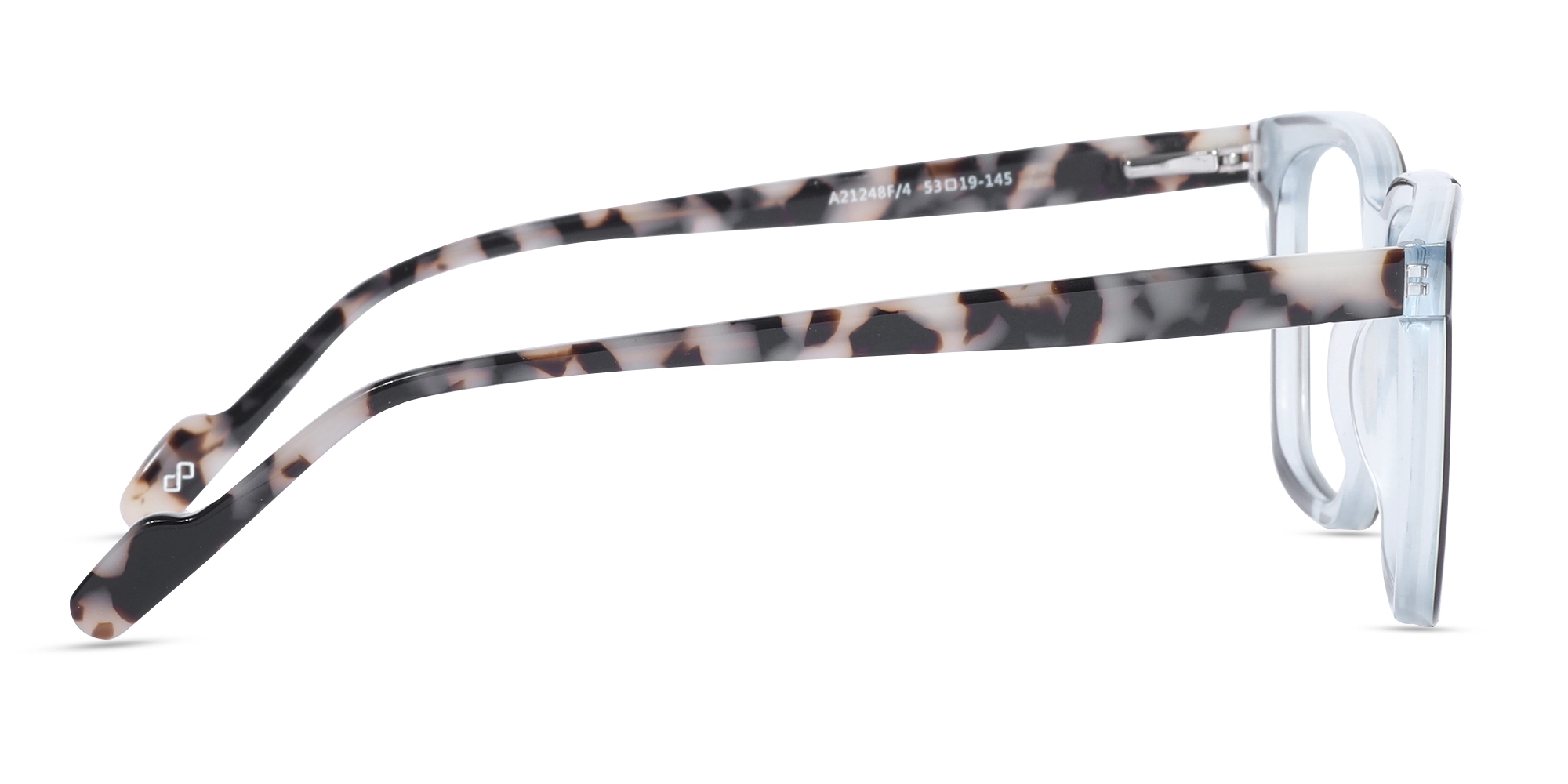 Grey And Brown Acetate Square Eyeglasses-4