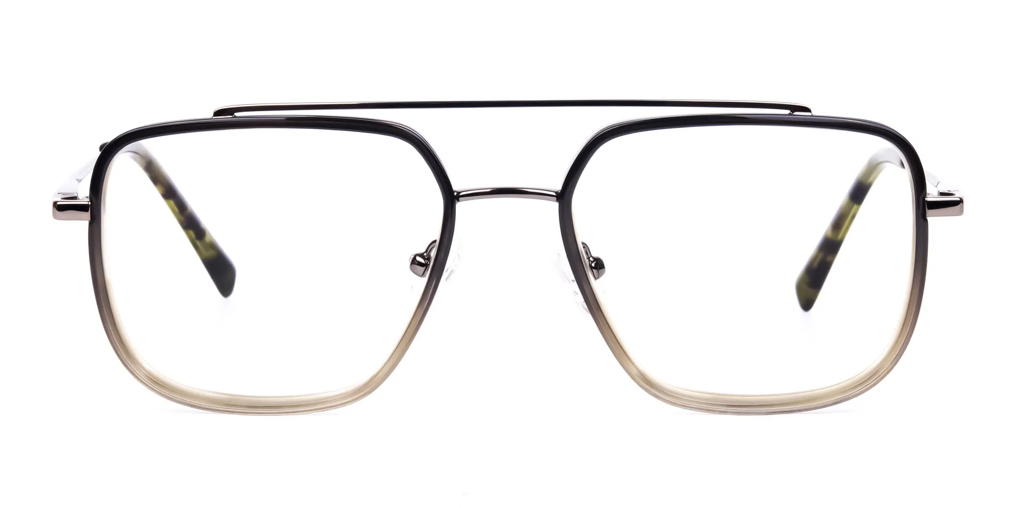 Dark Green and Silver Pilot Glasses-2